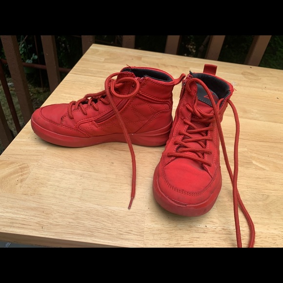 Zara small boy red shoes hi top size 30 - Picture 11 of 13